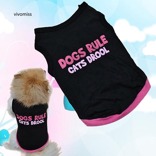 Áo thun cotton họa tiết chữ đáng yêu cho thú cưng