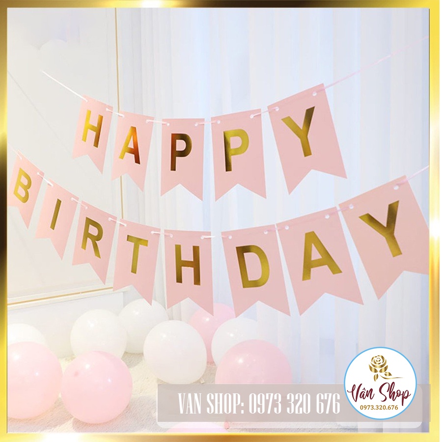Dây chữ HAPPY BIRTHDAY trang trí sinh nhật
