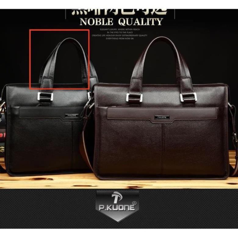 Chính Hãng cặp da cao cấp Cặp da thật -Cặp văn phòng P.KUONE -Da Thật cực đẹp (Bảo hành 3 năm- kèm ảnh thật) | BigBuy360 - bigbuy360.vn