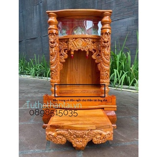 Bàn thờ thần tài ông địa có hộp đèn 48 x 81cm - TUTHOTHANTAI.VN