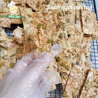 Bánh ngói hạnh nhân Mix 5 loại hạt túi zip giấy 200gr, 500gr