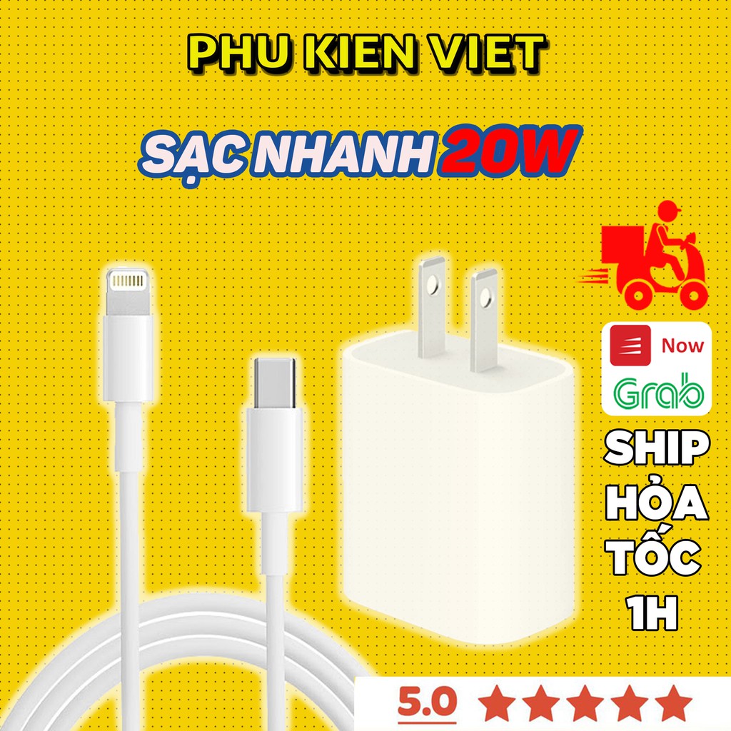 Sạc nhanh iPhone 20W chính hãng 7/8/7plus/8plus/x/xs/xr/xsmax/11/11pro/11promax/12/12mini/12pro/12promax - Phụ Kiện Việt