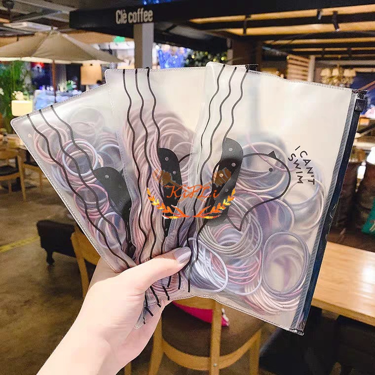 Set 100 Dây Cột Tóc Co Giãn Nhiều Màu Thời Trang Hàn Quốc