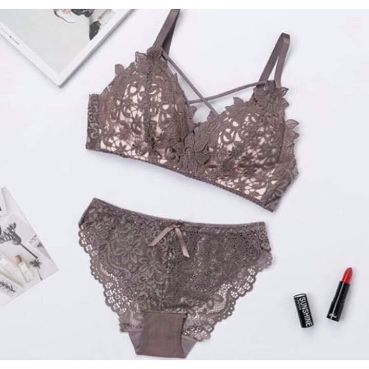 Bộ đồ lót ren dây đan ngực, mút mỏng, ngừa ung thư vú loại 1 | BigBuy360 - bigbuy360.vn