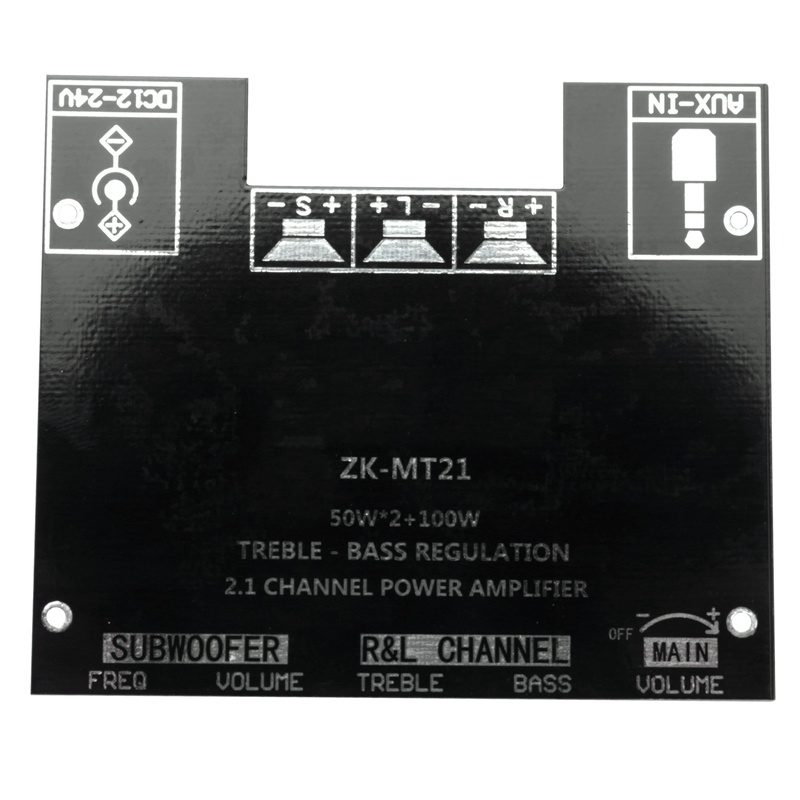 Bảng Mạch Khuếch Đại Âm Thanh ZK-MT21 2.1 Bluetooth 5.0 50WX2 + 100W Chuyên Dụng