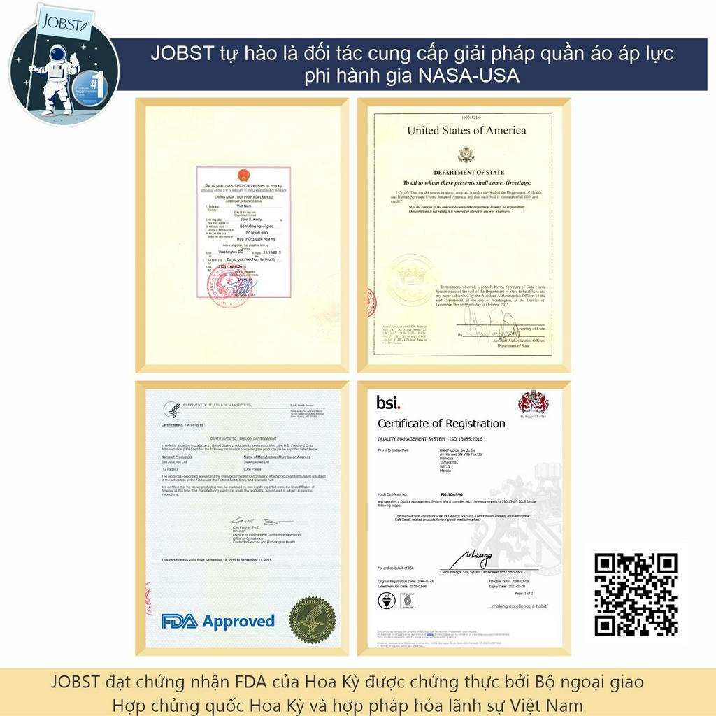 Combo 02 Đôi Vớ y khoa JOBST Relief Đùi Silicone, Màu Da, Hở Ngón, Áp Lực 20-30