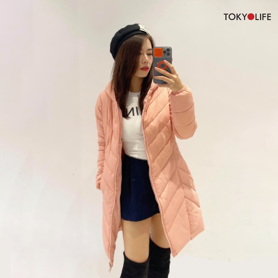 Áo khoác nhồi bông Nữ dáng dài TOKYOLIFE I9JCK803J | BigBuy360 - bigbuy360.vn