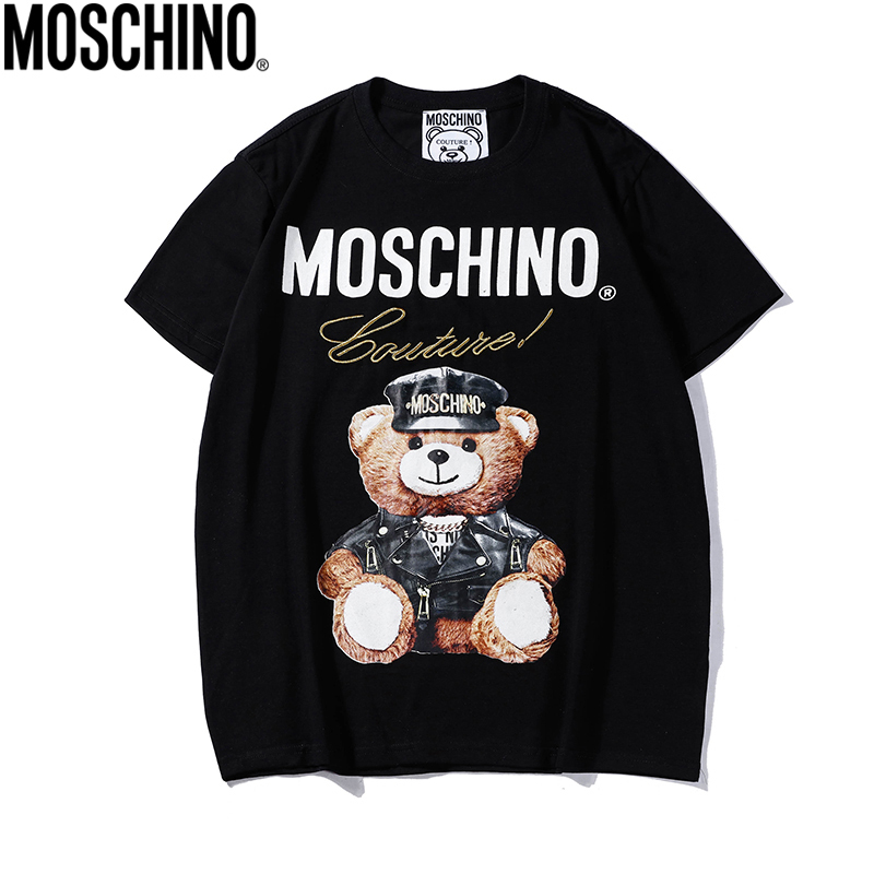Áo Thun Tay Ngắn In Hình Gấu Moschino Trẻ Trung Cho Nam Nữ