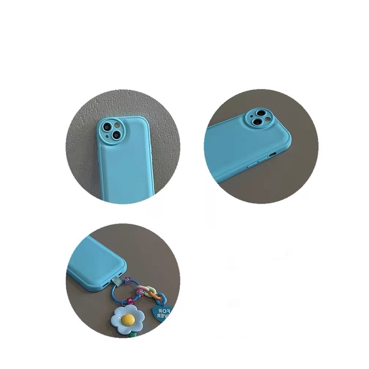 Ốp Điện Thoại Dẻo Họa Tiết Hoa Xinh Xắn Kèm Dây Đeo Cho Iphone 14Proax 12 pro max 11 pro max xs max xr x 13proamx plus
