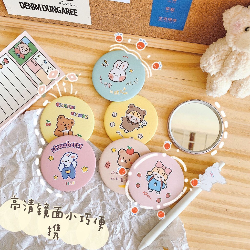 Gương Mini Cute cầm tay bỏ túi Hàn Quốc tiện lợi