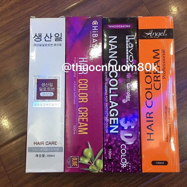 SALE SALE SALE THUỐC NHUỘM HÀN , VIỆT ĐỒNG GIÁ  ( tặng kèm trợ nhuộm , găng tay )