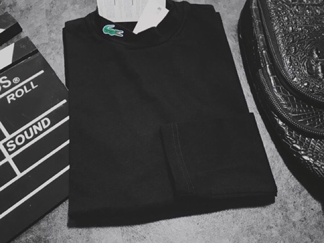 Áo thun nam giữ nhiệt cổ 3 phân - cổ tròn dài tay - chất liệu cotton co giãn 4 chiều - 2 màu Đen Trắng - mã LA01 | BigBuy360 - bigbuy360.vn