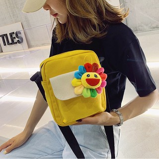 [Mã WB10KD giảm 10k đơn Bất kỳ] [SIÊU XINH] Túi tote vải phối màu + hoa Kaikai kiki (Sỉ từ 5sp bất kỳ)