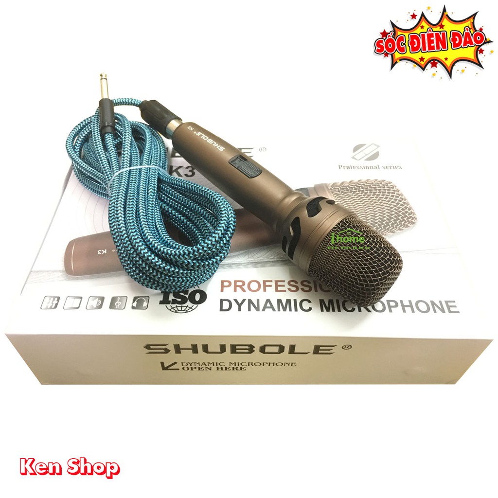 Micro karaoke Có Dây Shubole K3 (1 Mic) - Hàng Chính Hãng