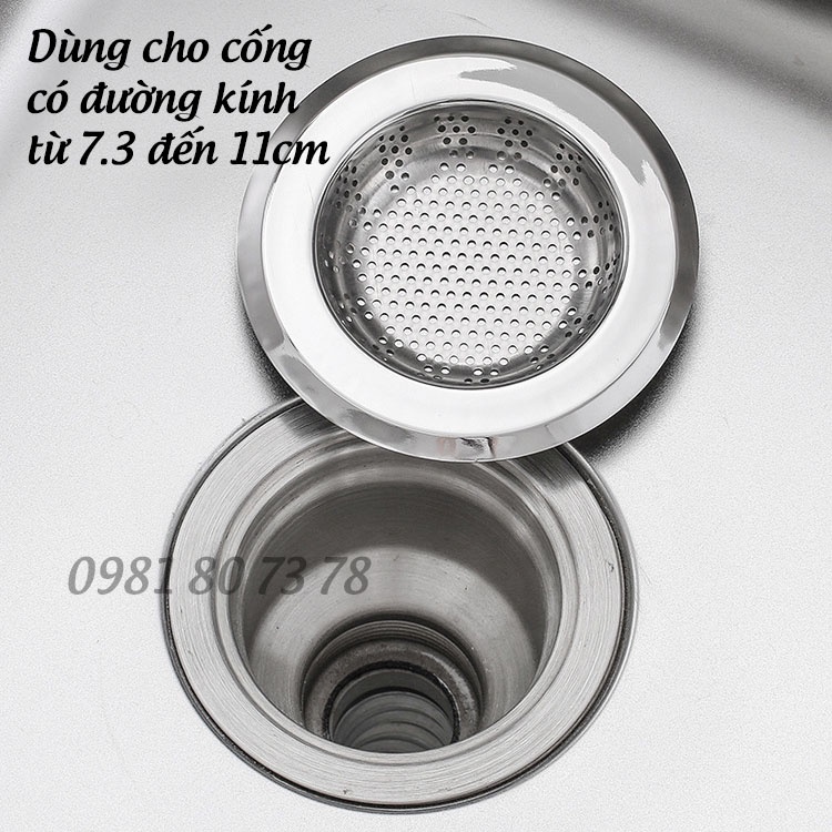 Dĩa lọc rác bồn rửa chén bằng inox 304