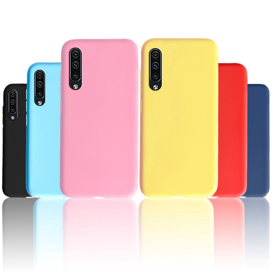 Ốp điện thoại silicon mềm trơn màu cho Samsung Galaxy A50 A 50 2019 A505 A505F SM-A505F