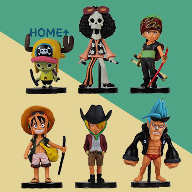 Set 6 Mô Hình Nhân Vật Trong One Piece Trang Trí