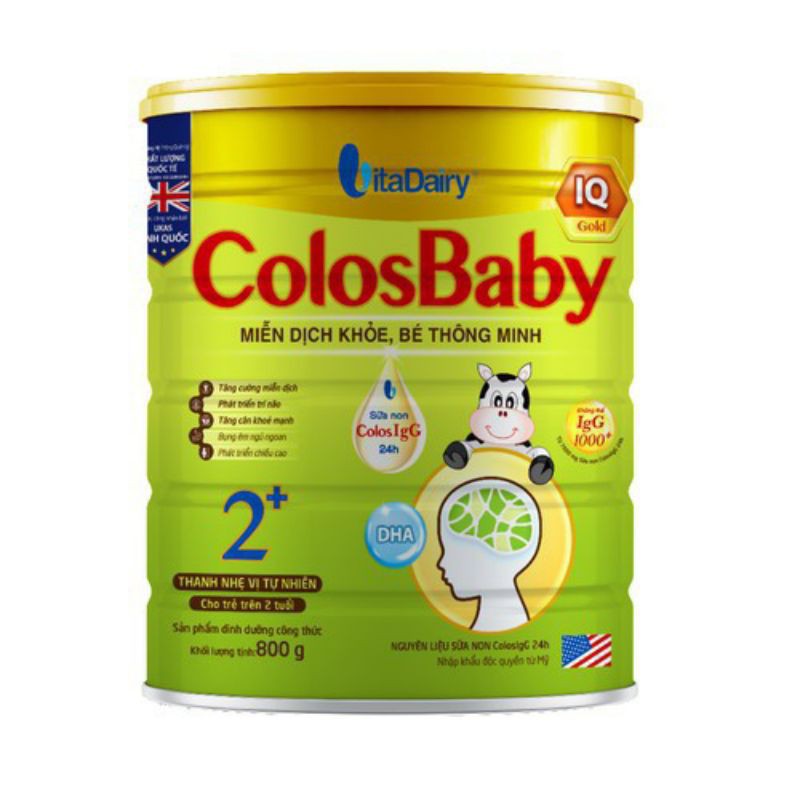 Sữa non ColosBaby Gold 1000+ IgG đủ loại 0+/1+/2+ 800g