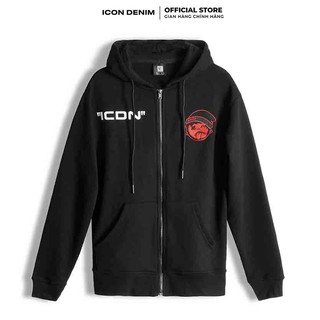 Áo Khoác Nỉ Có Nón ICON DENIM Red Emoji Sticker