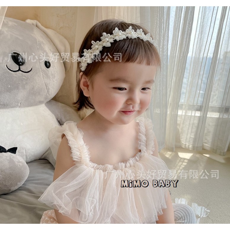 Băng đô ren tiểu thư phong cách hàn quốc Mimo baby cho bé gái BD12