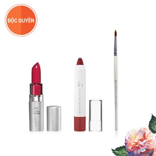 Combo Son Siêu Mềm Mượt, Son Dưỡng & Cọ Môi e.l.f.