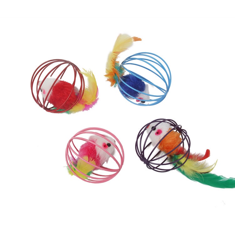 Đồ Chơi Xếp Hình Lồng Tự Động Giảm Căng Thẳng Có Chuông Cho Thú Cưng