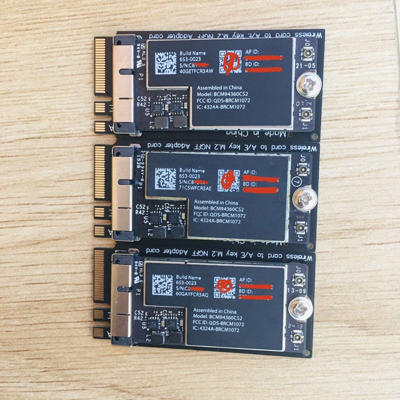 Combo card wifi BCM94360 for laptop / pc chuẩn m2 ngff chạy hackintosh