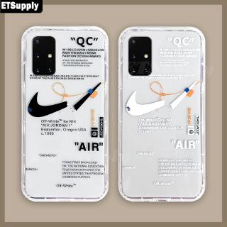 ETS For Samsung Galaxy M51 Soft Silicone Case Clear Case Off White Design Transparent Cover Housing