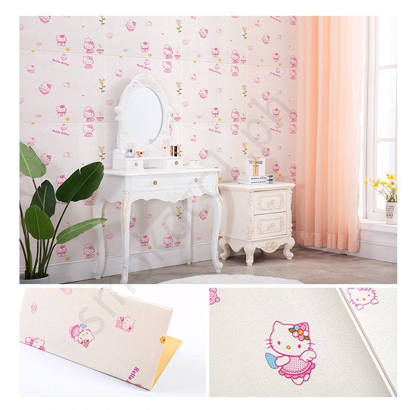 Sell DIY 3D wallpaper brick stickers children's cartoon room wall creative room decoration foam wallpaper adhesive wall waterproof anti collision wallpaper design