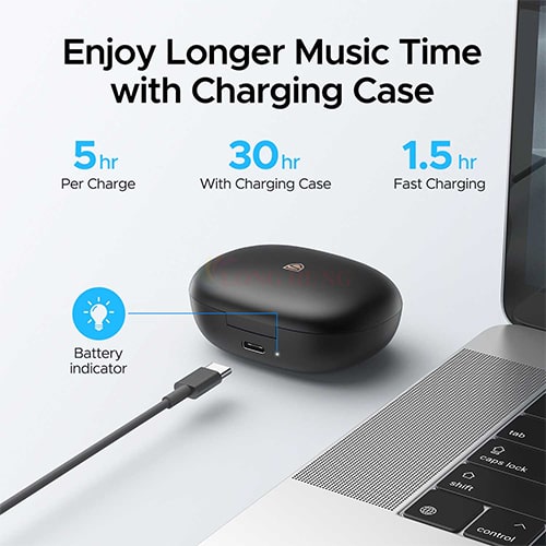 Tai nghe Bluetooth True Wireless Soundpeats Mac 2 - Hàng chính hãng - Thiết kế nhỏ gọn, âm thanh chất lượng