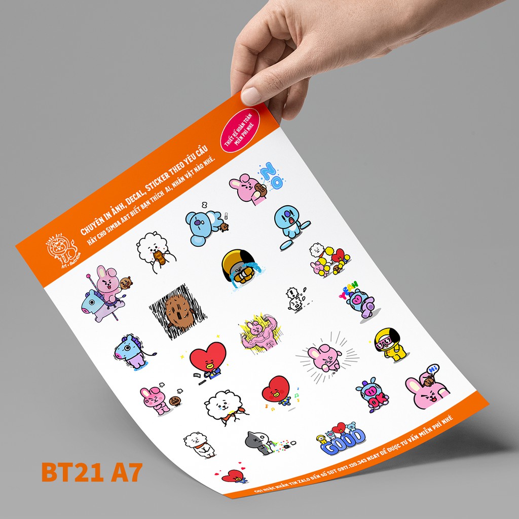 [SIÊU CUTE - 5K] Sticker Nhãn Dán Trang Trí Nhật Ký Kế Hoạch BT21 BTS | Nhiều mẫu