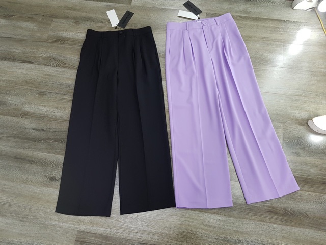 Quần culottes Vero một cúc bọc - dài che mắt cá chân