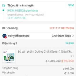 Thanh lý - Dưỡng chất Vichy 89