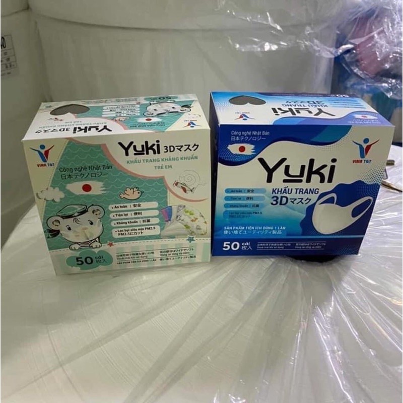 KHẨU TRANG 3D MASK YUKI TRẺ EM HỘP/50c