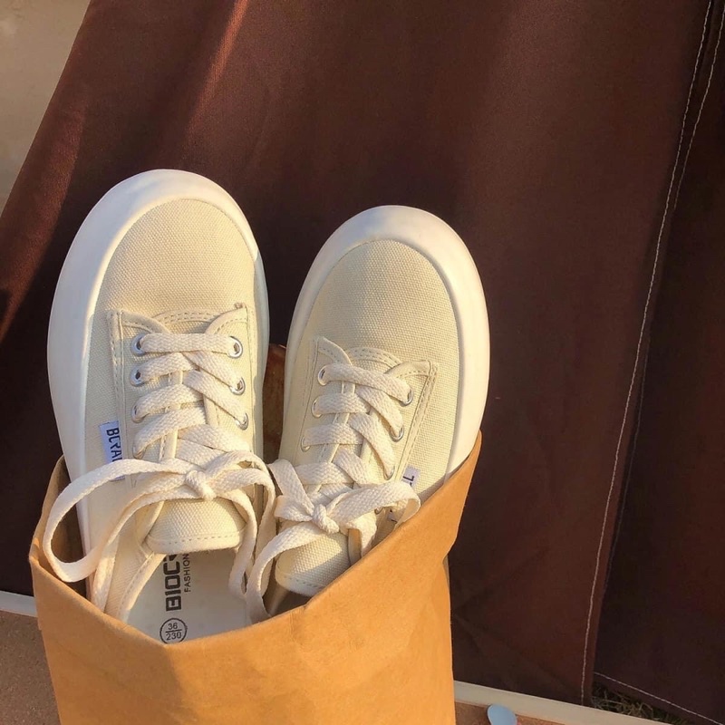 Giày Thể Thao Đế Độn Màu Pastel Siêu Xinh