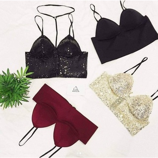 Áo crop top kim sa hàng thiết kế