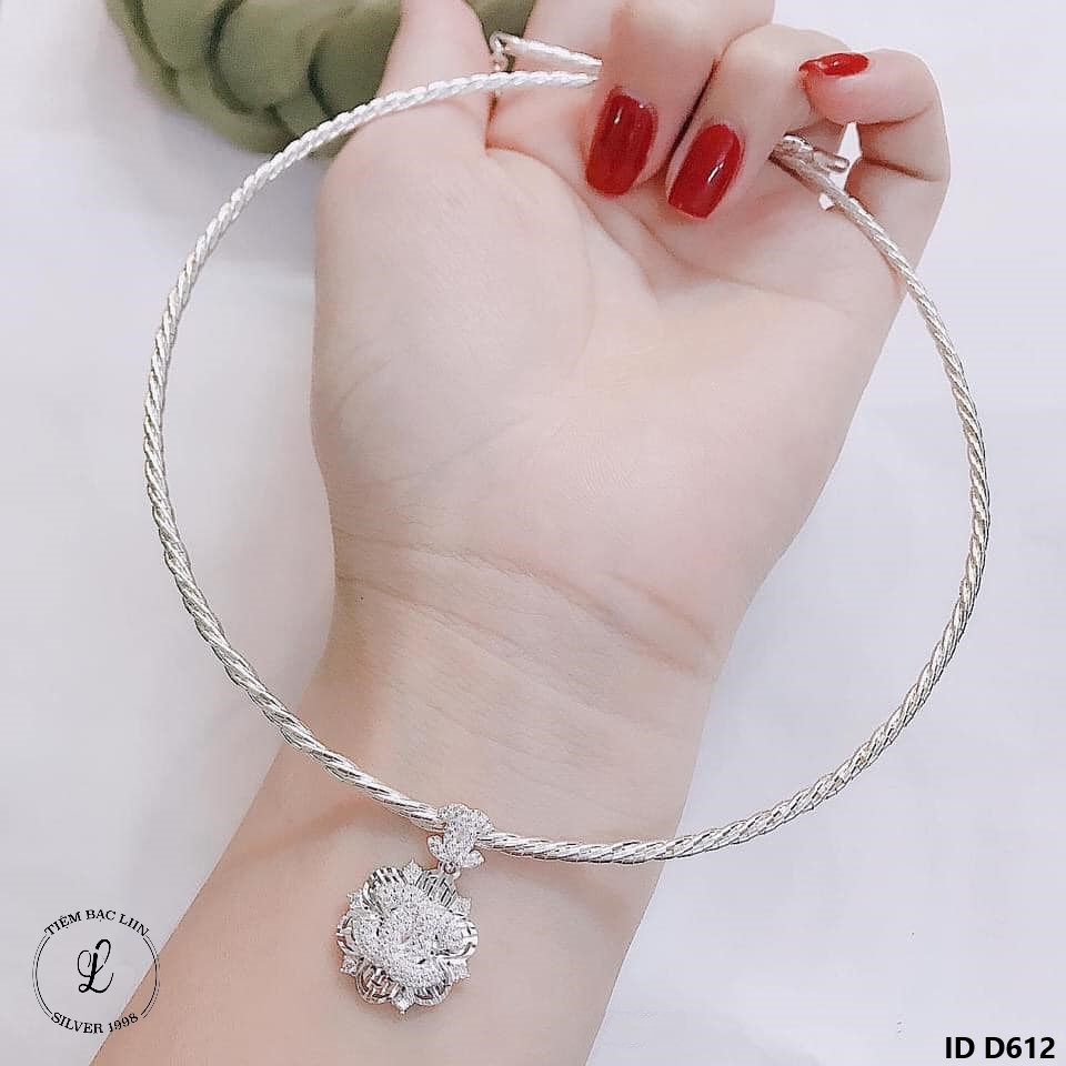 Kiềng bạc mặt Channel Silver1998 D612