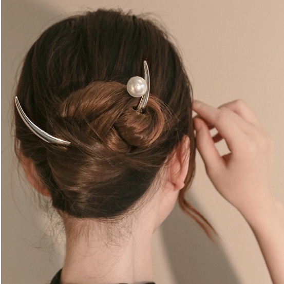 Hàng Mới Về Mới Trâm Cài Tóc Hình Bán Nguyệt Phong Cách Retro Cho Nữ