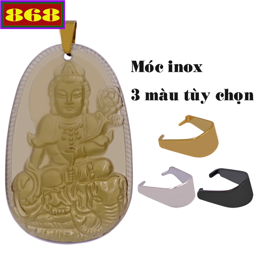 Mặt dây chuyền hộ mệnh tuổi Thìn, Tỵ - Phật Phổ hiền đá obsidian MOBB6 - Size phù hợp cho nam và nữ