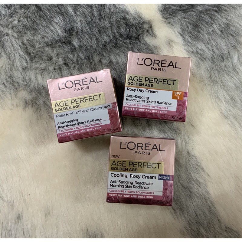 Kem Dưỡng Da chống lão hóa cho tuổi 60+ L'oreal Age Perfect Golden Hoa Hồng, 50 ml