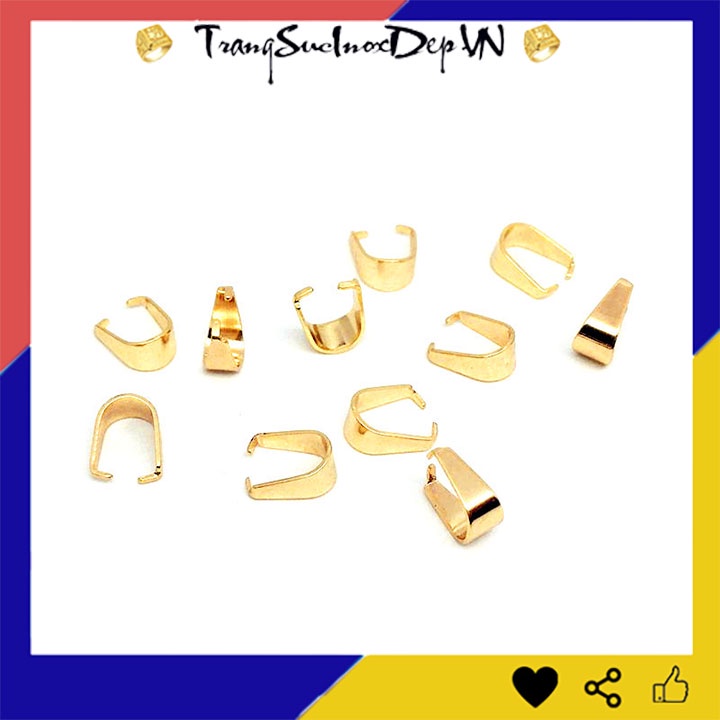 Móc mặt dây chuyền inox màu vàng sáng đẹp, không đen, dễ sử dụng
