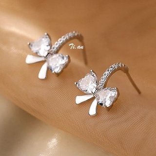 Khuyên tai bạc 925 ti.an accessories cho nữ - khuyên tai nơ đá rhythm kt042