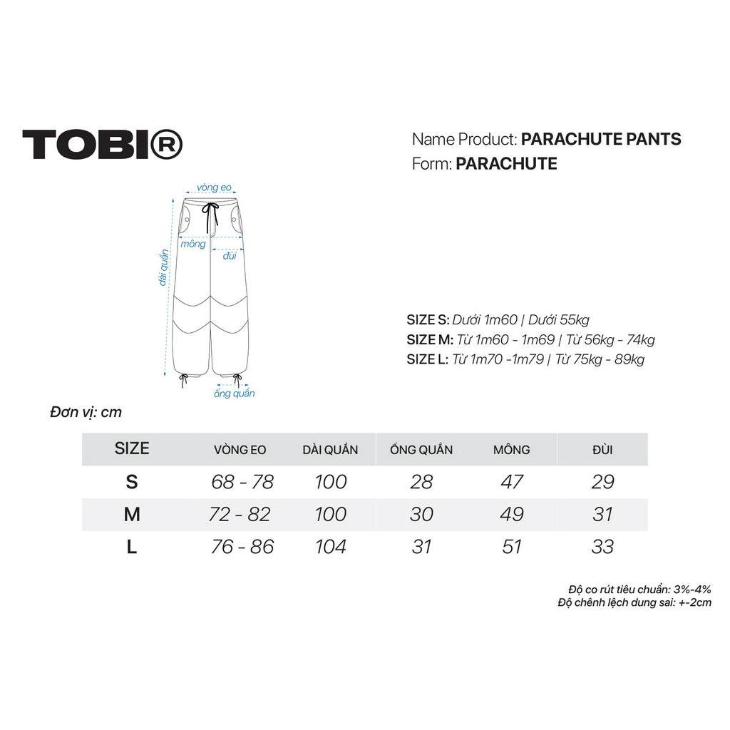 Quần Dù Túi Hộp Ống Rộng TOBI