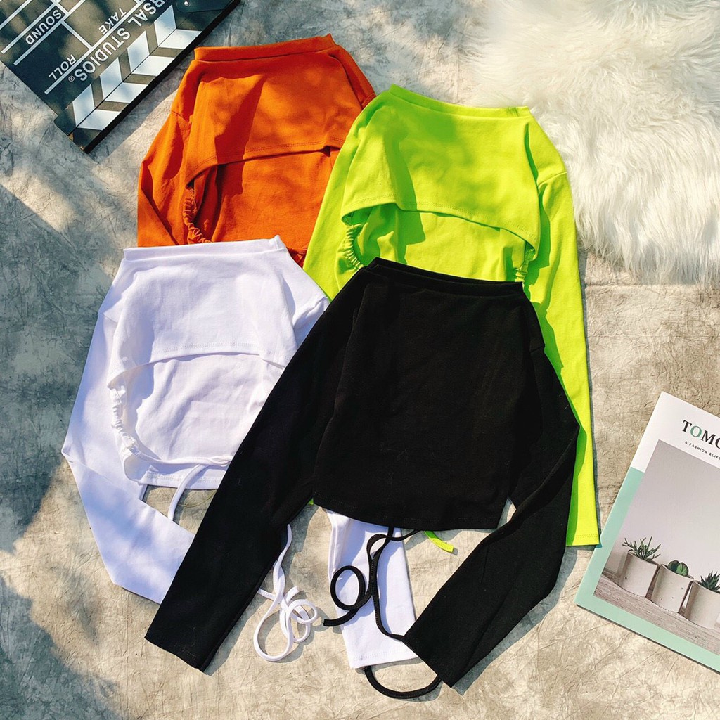 Áo yếm dài tay hở lưng cột dây sexy