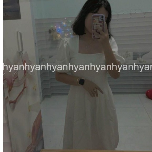 [Kèm feeback] Đầm dạo phố dáng xoè cổ vuông tay phồng sang trọng Jada Dress | BigBuy360 - bigbuy360.vn