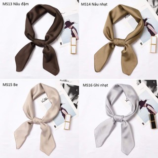 [Hàng mới] Khăn lụa vuông trơn size 70x70cm