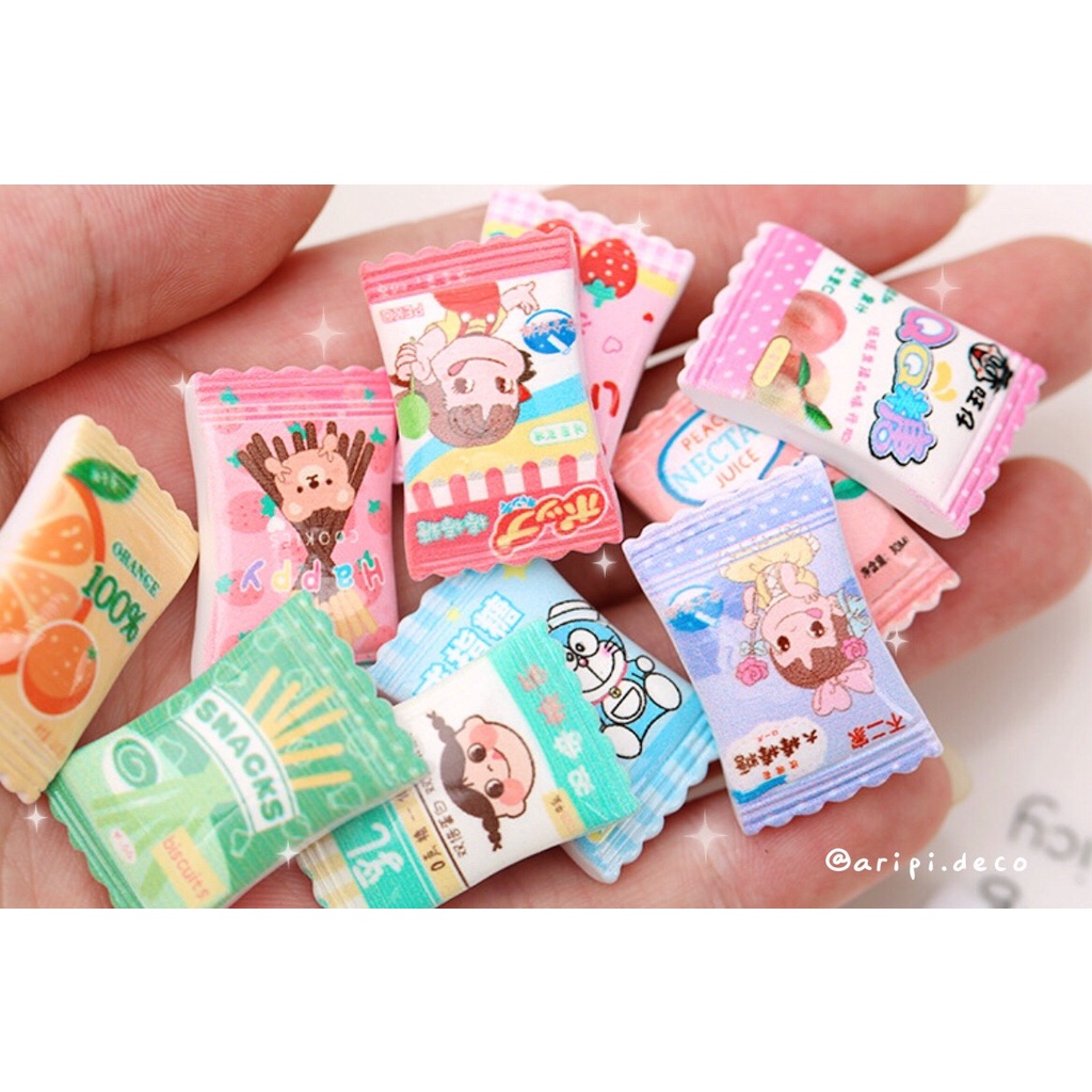 Charm viên kẹo ngọt in laser  B4 /Nguyên liệu làm phụ kiện handmade vòng tay / resin