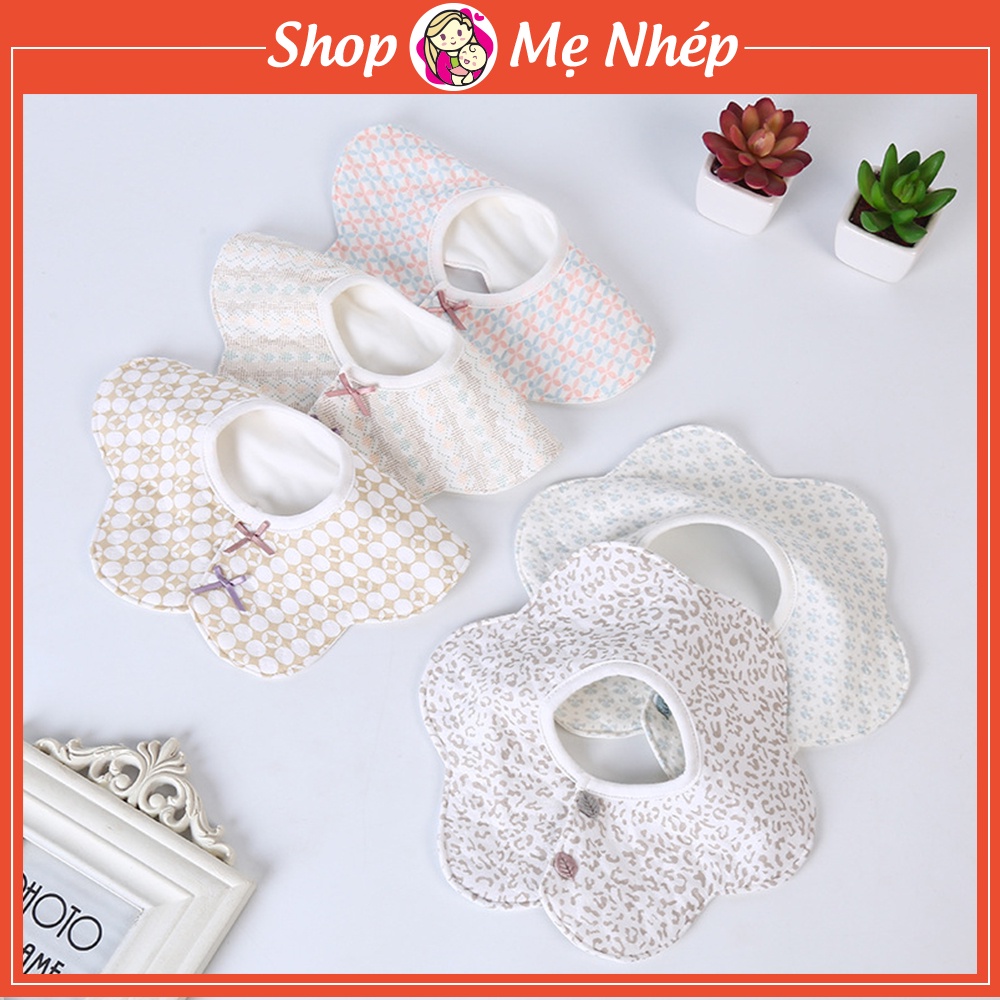 Yếm tròn xoay cotton nguyên chất cho bé với nhiều họa tiết dễ thương