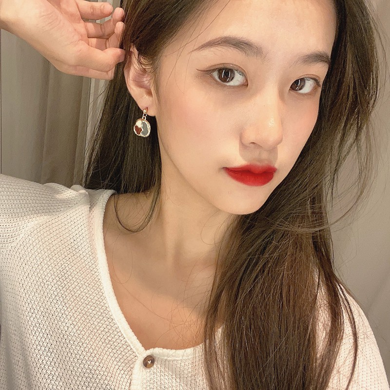 Khuyên tai kẹp không bấm lỗ chốt điều chỉnh K013 bằng hợp kim mạ vàng hình khối dáng midi Leous Accessories