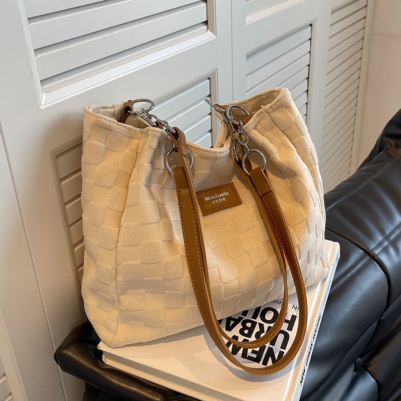 Túi xách IELGY đeo vai vải vạt ngăn rộng sành điệu cho nữ